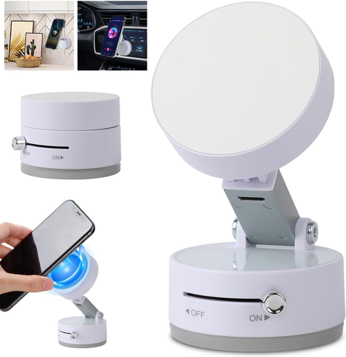 2025 New Flexible Vacuum Magnetic Suction Phone Holder Foldable Retractable Double-Sided Magnetic Mount
