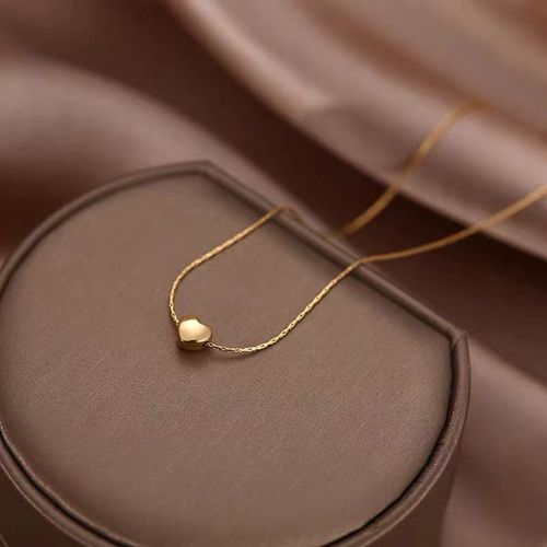 Minimally exquisite niche light luxury love necklace pendant necklace that does not fade 18K rose gold titanium steel lock chain for women