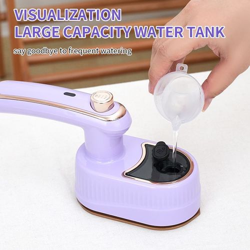 Travel Steamer for Clothes, 180° Rotary Garment Iron, 2in1 Dry and Wet Steamers, Portable Handheld Garment Irons, Wrinkle Remover Steamer Iron with Tip, Mini Electric Irons for Travel Home (Purple)