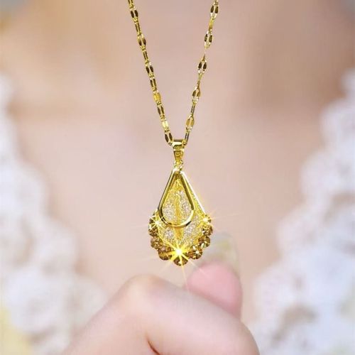 Golden netted peacock tail diamond-studded collar chain necklace - 2025 new style fashionable pendant accessory
