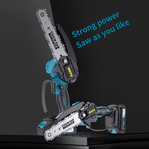 Cordless chainsaw, lightweight and portable handheld electric branch saw