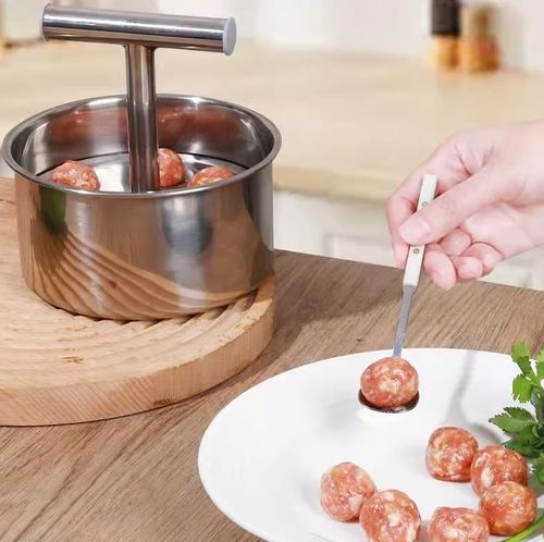 Stainless Steel Meatball Maker and Rice Ball Mold Meatball Maker With Container 5-Slot Manual Meatball Press