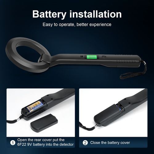 Portable metal detector with 360° rotating coil and LCD alarm - outdoor treasure hunting equipment, security checks, gold prospecting - lightweight and durable design, modern stylish scanner, comfortable handle, portable and reliable, designed for enthusiasts