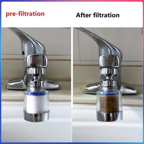 Faucet water filter removes chlorine and heavy metals, showerhead bath filter purifiers soften hard water