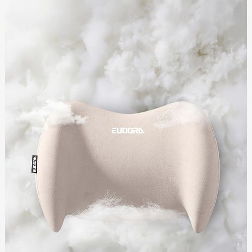 Car Headrest and Lumbar Support Set | Comfortable Upgrade for Autumn and Winter | Ergonomic Fit Design | High-Density Foam Filling | Comfortable for Long-Distance Driving | Includes 1 Headrest + 1 Lumbar Support