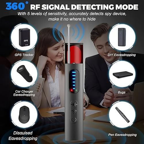 Global anti-surveillance precision detector | Strong magnetic adsorption + 3D stereoscopic scanning | Ultra-long battery life to detect hidden cameras, locators, privacy leak terminators, suitable for hotels, offices, private cars