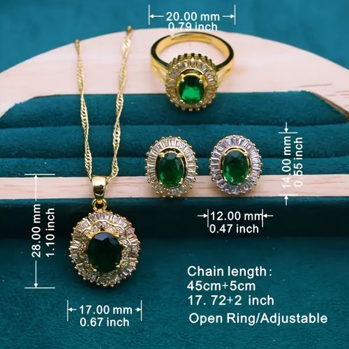 Romantic, luxurious, beautiful women's wedding jewelry set with zircon, lightweight and high-quality, suitable for evening parties and wedding celebrations.