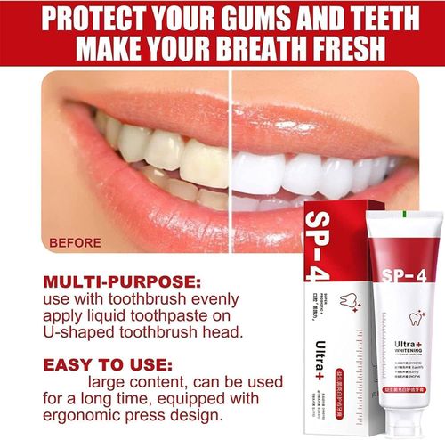 Ultra SP-4 Probiotic Whitening Toothpaste (2pcs,Red)