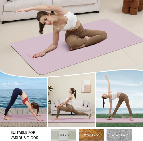 10mm Thick Non-Slip Yoga Mat - Large 72x32, Eco-Friendly & Odorless with Carrying Strap, Extra Wide & Durable for Yoga, Pilates & Home Gym