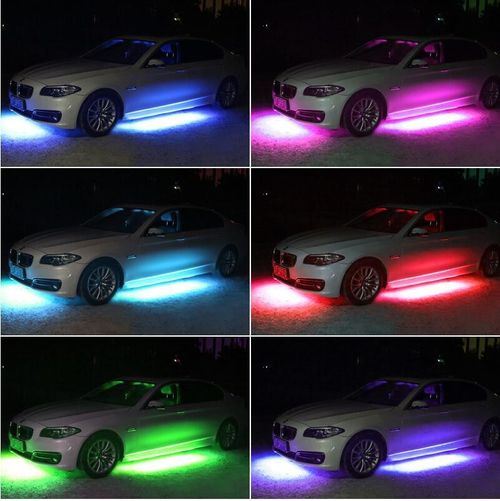 Rainbow Voice-Control Car Chassis Lights Ambient Decorative Undercar Lights 90*120cm
