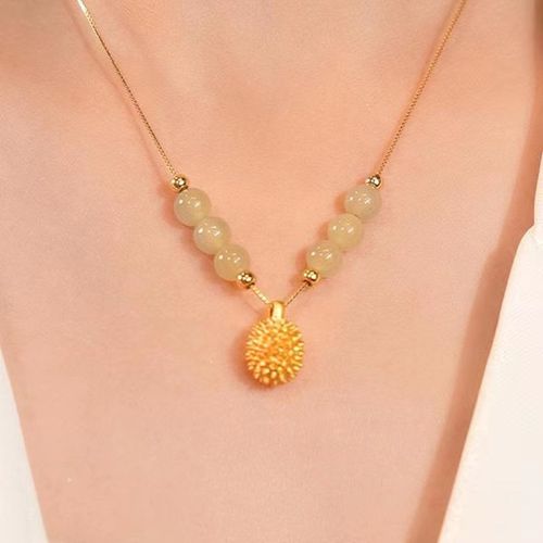 Women's luxury 2025 new niche pendant chain shaking sound popular neck chain trend