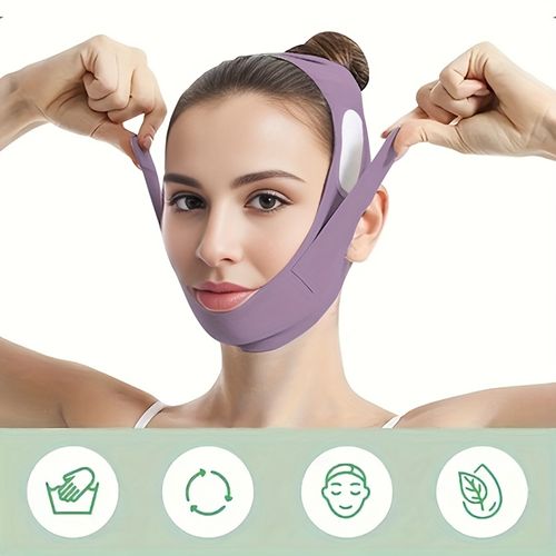 V-face facial lift, full-face anti-sagging sleep mask for double chin, V-face mask for facial contour lifting, sleep band for double chin and nasolabial folds, unisex