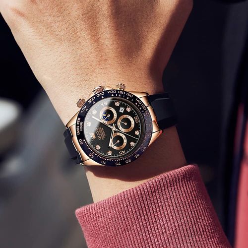 Men's Fully Automatic Mechanical Steel Strap Casual Watch