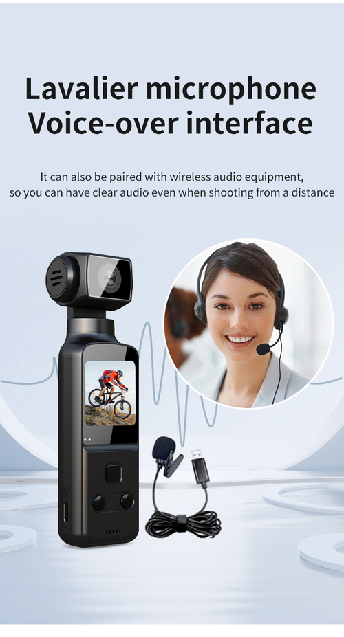 Pocket camera HD professional 5K anti-shake sports mountain climbing handheld back clip intelligent video recorder all-in-one machine