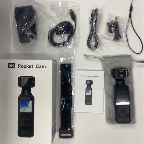 Pocket camera HD professional 5K anti-shake sports mountain climbing handheld back clip intelligent video recorder all-in-one machine