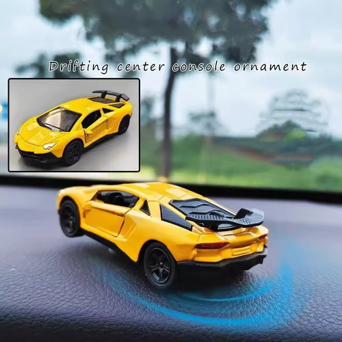 Car drift center console dynamic creative ornaments turn rotating alloy car model toys drift