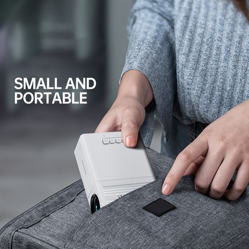Mini projector, portable video projector, home theater projector, supports mobile phone screen projection, native resolution 1280x720P, suitable for offices, outdoor camping and other occasions. movie projector