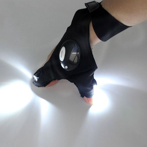 Outdoor Fishing Gloves LED Flashlight Light Gloves Perfect for Camping Night Running Cycling Gloves