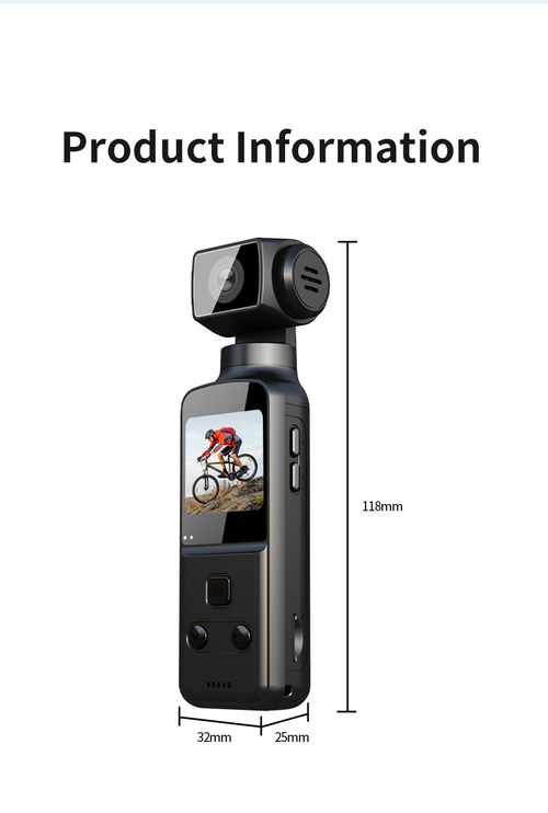 Pocket camera HD professional 5K anti-shake sports mountain climbing handheld back clip intelligent video recorder all-in-one machine