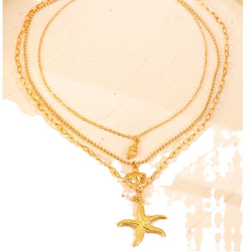 European and American cross-border exaggerated ocean style baroque alloy pendants women's jewelry personalized fashion necklaces