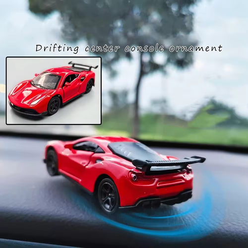 Car drift center console dynamic creative ornaments turn rotating alloy car model toys drift