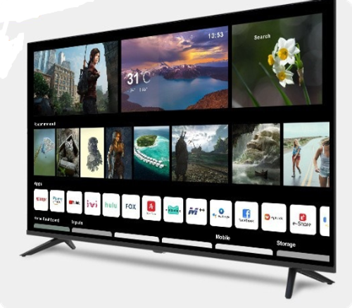 The TV LCD is 55 inches