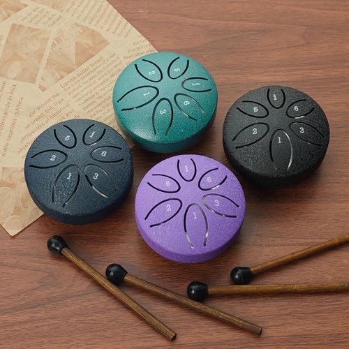 Ethereal Drum is a 3-inch, 6-note steel tongue drum with a compact and portable design, allowing people to relieve stress, heal, and meditate. It comes with a drumstick and musical notes. Eid Mubarak.