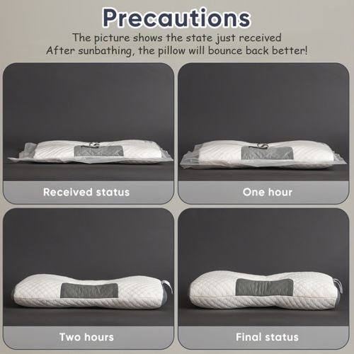 Cervical spine pillow rectangular massage non-collapsing knitted cotton pillow core adult
