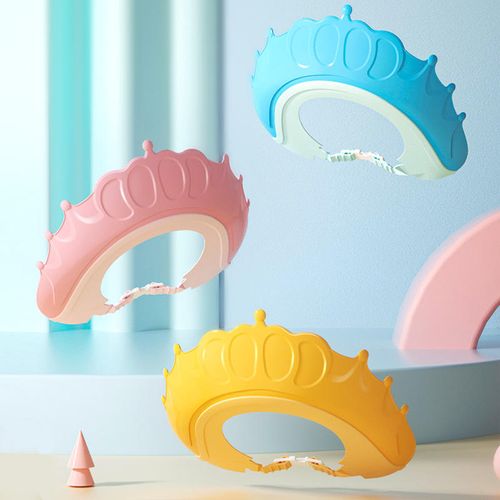 Fashion Design Plastic Crown Cartoon Kids Hair Wash Bathing Shampoo Hat Babies Baby Shower Cap