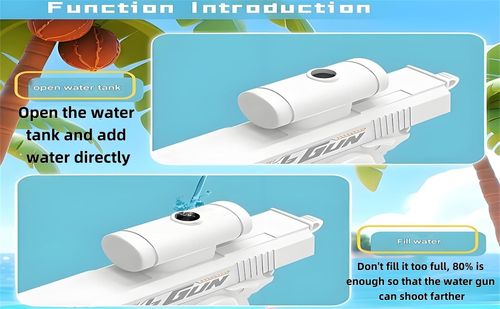 Prank Water Gun, Prank Gun, Compulsive Two-Way Water Guns, Reverse Prank Surprise Water Guns - Shoots Back at User! Hilarious Novelty Toy for Parties & Summer Fun (White)