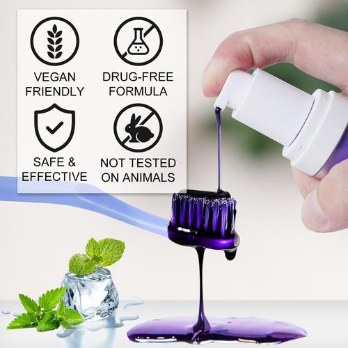 Advanced tooth color corrector Purple toothpaste, used for concealer and sensitive tooth whitening