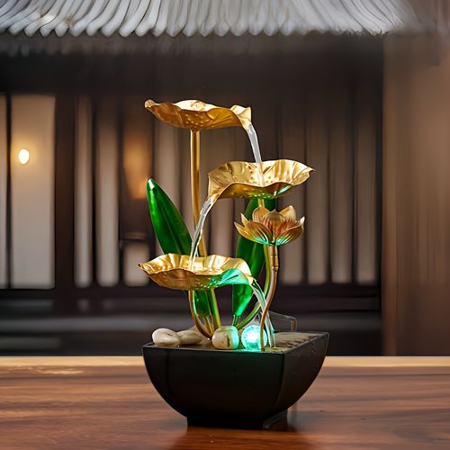 Small indoor fountain with automatic humidifier, desktop decoration suitable for relaxing crafts in the living room and bedroom