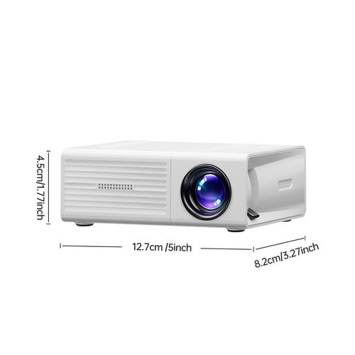 Mini projector, portable video projector, home theater projector, supports mobile phone screen projection, native resolution 1280x720P, suitable for offices, outdoor camping and other occasions. movie projector