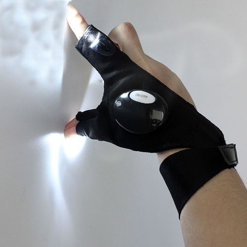 Outdoor Fishing Gloves LED Flashlight Light Gloves Perfect for Camping Night Running Cycling Gloves