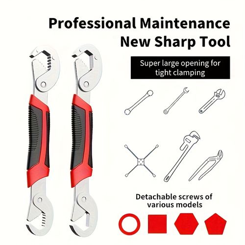 Wrench tool, multifunctional universal wrench, adjustable wrench with large opening