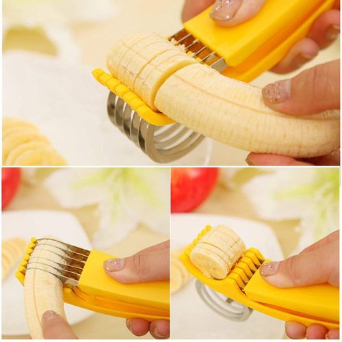 This multi-functional fruit slicer and vegetable cutter is suitable for apples, grapes, strawberries, bananas, salads, and the vegetable cutting tool is suitable for cucumbers, etc