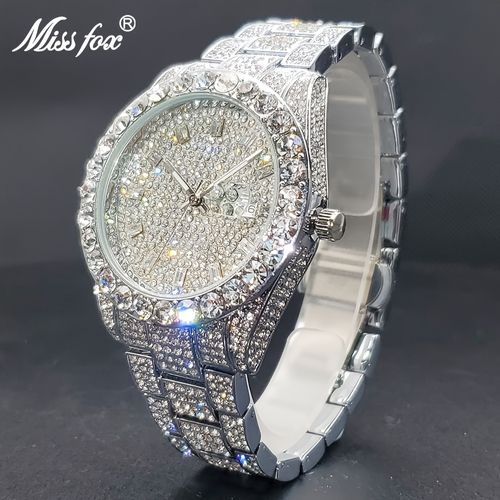 Classic business ice water diamond watch, classic fashion watch.