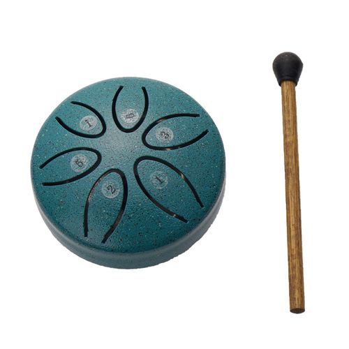 Ethereal Drum is a 3-inch, 6-note steel tongue drum with a compact and portable design, allowing people to relieve stress, heal, and meditate. It comes with a drumstick and musical notes. Eid Mubarak.