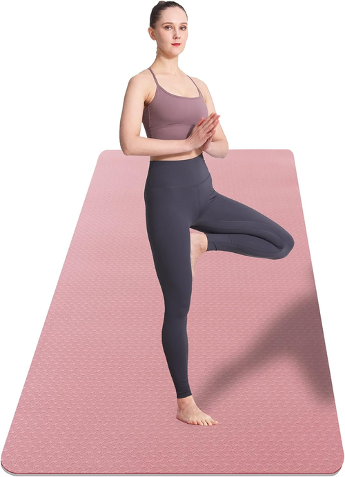 10mm Thick Non-Slip Yoga Mat - Large 72x32, Eco-Friendly & Odorless with Carrying Strap, Extra Wide & Durable for Yoga, Pilates & Home Gym
