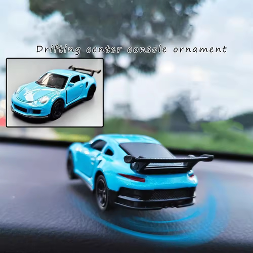 Car drift center console dynamic creative ornaments turn rotating alloy car model toys drift