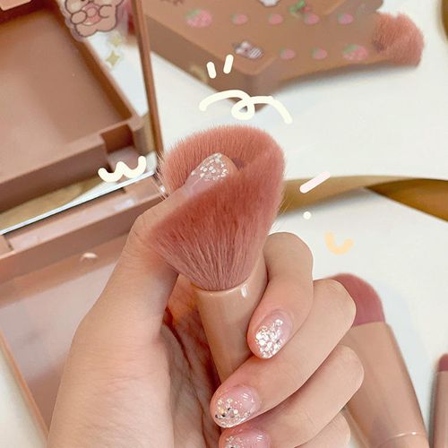 4 Colors Professional Portable Travel Makeup Brush Set Custom Logo with Mirror