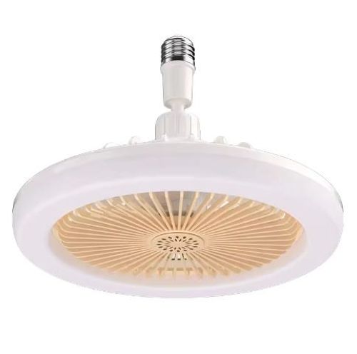 Intelligent E27 LED Fan Lamp Tri-Color Mute Small Ceiling Mount for Dining Room Bedroom and Home Office with Remote Control