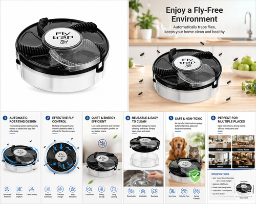Indoor automatic fly trap