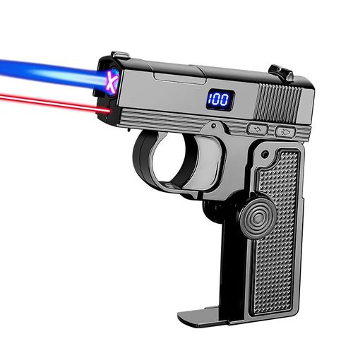 Multifunctional 5-in-1 Laser Lighter, Folding, Stress-Relieving Finger Spinner, Refillable and Windproof