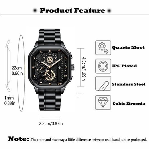 Swiss Men's Watch Waterproof Luminous Calendar Quartz Watch