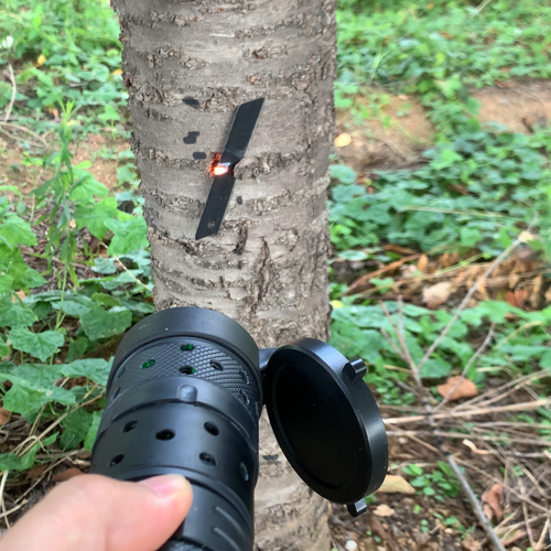 Handheld laser transmitter