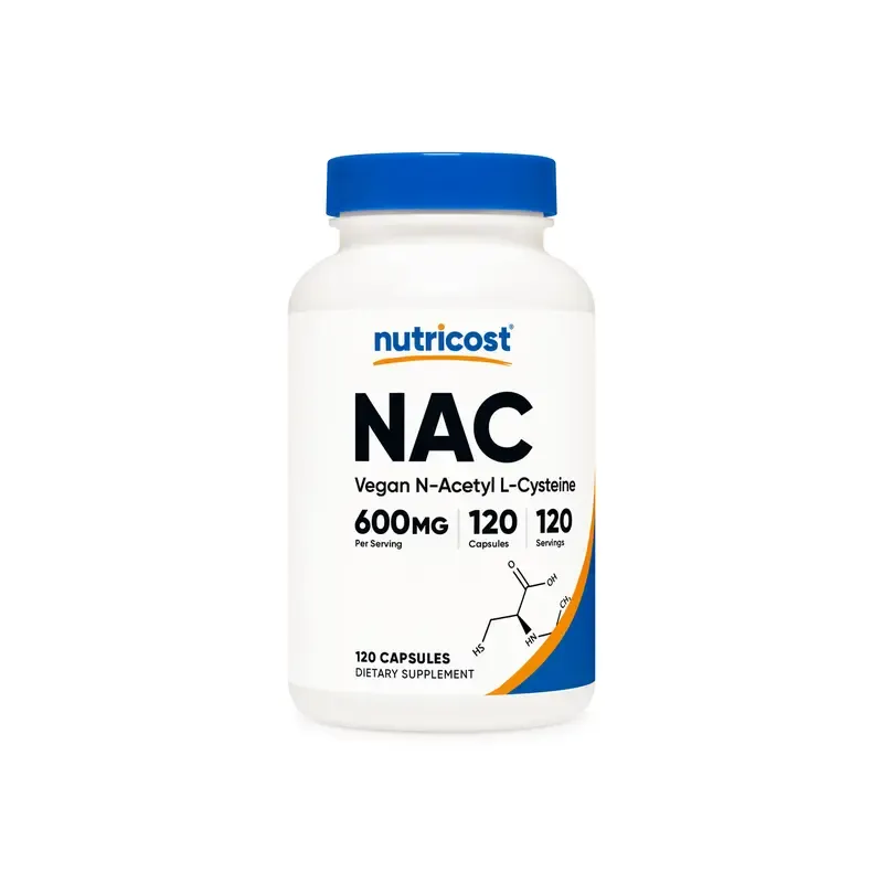 Cápsulas de suplemento de N-acetil L-cisteína (NAC) da Nutricost