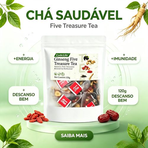 Fórmula de chá para os rins, Chá de Ginseng Cinco Tesouros, Chá Aromático Combinado Cinco Tesouros, Chá de Tâmara Vermelha, Chá de Goji, Chá para Homens, Chá da Saúde, Fórmula Herbal de Amora, Chá da Saúde WB