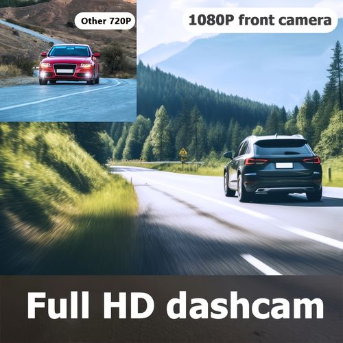 Dash Cam Front And Inside, Front Camera 1080P And Inside Camera 720P Recording Car DVR Cam with 170° Wide Angle, Night Vision, Small Dash Camera for Cars, 24H Parking Monitor, Loop Recording, G-Sensor, Without SD Card