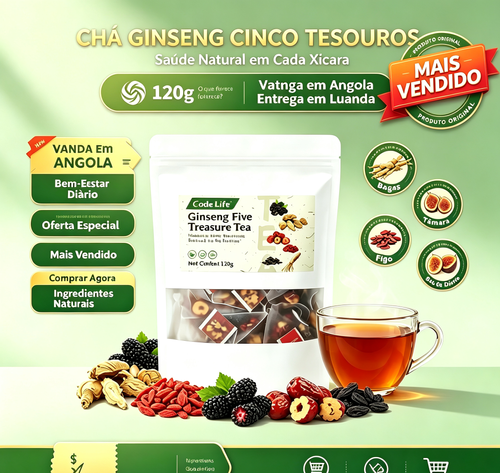 Fórmula de chá para os rins, Chá de Ginseng Cinco Tesouros, Chá Aromático Combinado Cinco Tesouros, Chá de Tâmara Vermelha, Chá de Goji, Chá para Homens, Chá da Saúde, Fórmula Herbal de Amora, Chá da Saúde WB